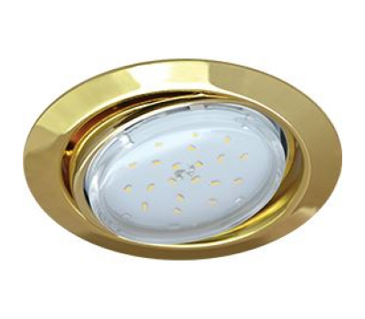 Ecola GX53 FT9073 светильник встраиваемый поворотный золото 40x120 Истра