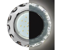 Ecola GX53 H4 LD5313 Glass Стекло Круг с вогнутыми гранями с подсветкой  хром - хром (зеркальный) 38x126 (к+) Истра