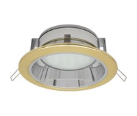 Встраиваемый потолочный точечный светильник-спот Экола GX70 H6Rс рефлектором. Золото Истра